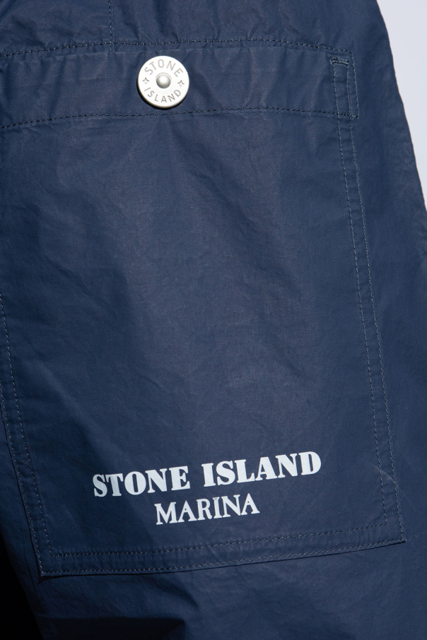 【STONE 】Stone  Marina コレクション パーカー STONE ISLAND マリーナ'OLD'トリートメントパーカー ロイヤル